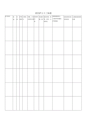 责任护士十三知道表格.docx