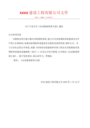 企业隐患排查计划10.docx