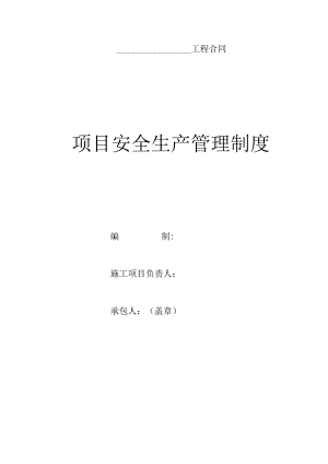 项目安全生产管理制度.docx