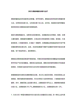 2023膀胱肿瘤的诊断与治疗.docx