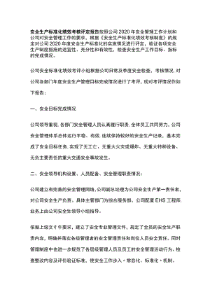 安全生产标准化绩效考核评定报告[全].docx