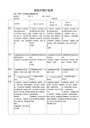 顺产护理计划单模板.docx