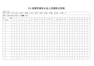 从业人员晨检记录记录簿.docx