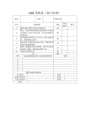 主管安全HSE考核表.docx