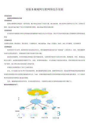 实验5城域网互联网络综合实验.docx