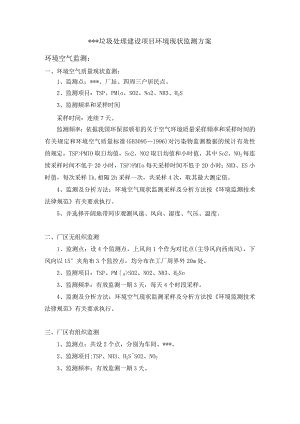 垃圾处理建设项目监测方案.docx