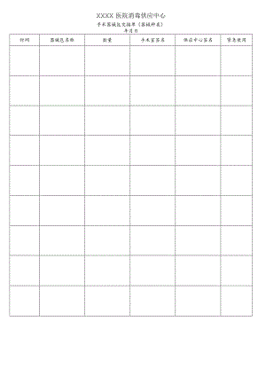 医院消毒供应中心手术器械包交接单.docx