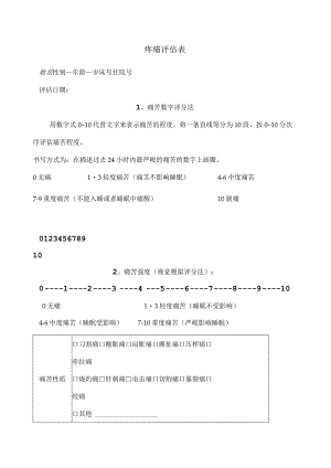 简易疼痛评估表.docx