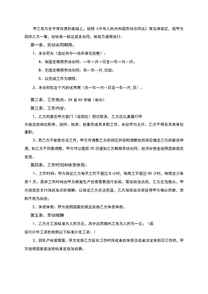SYB小额贷款劳动合同(示范文本).docx