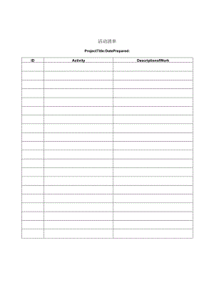 项目管理英文模板-活动清单.docx