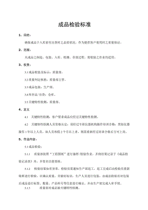 成品检验标准.docx