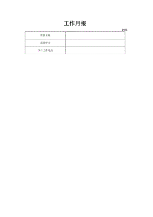 项目月报模板.docx
