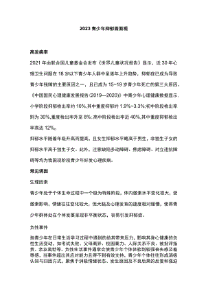 2023青少年抑郁面面观.docx