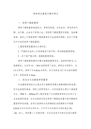 特殊部位置管术操作要点.docx