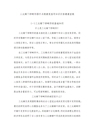 三尖瓣下移畸形围手术期康复指导知识问答健康宣教.docx