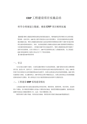 ERP工程建设项目实施总结.docx