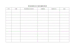 职业病防治计划实施检查表.docx