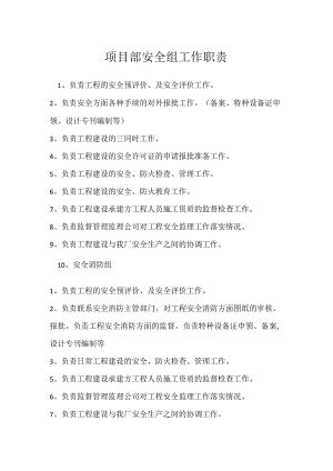 项目部安全组工作职责模板范本.docx
