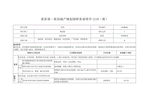 某咨询—某房地产规划部职务说明书1210（黄）.docx