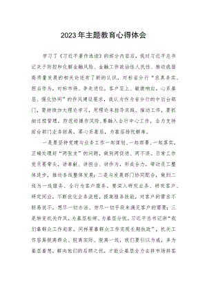 银行支付清算部2023年主题教育心得体会.docx