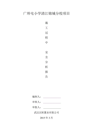 建设单位项目施工过程中的安全分析报告.docx