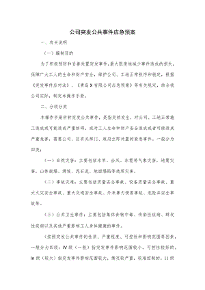 公司突发公共事件应急预案.docx