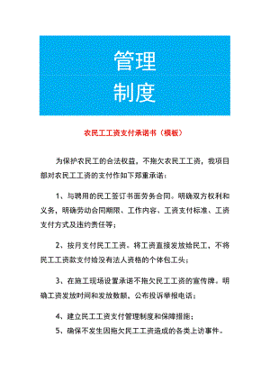 聘用农民工工资支付承诺书模板.docx