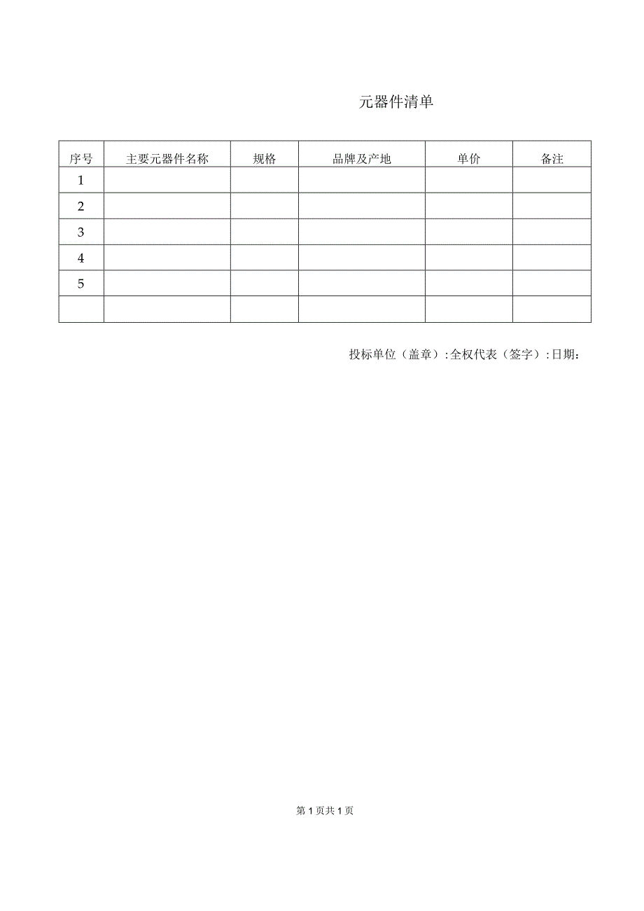 元器件清单48(2023年).docx_第1页