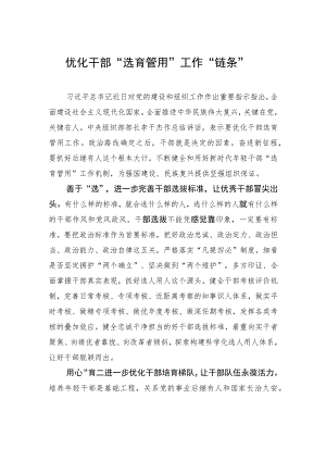 优化干部“选育管用”工作“链条”.docx