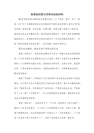 县委组织部示范单位经验材料.docx