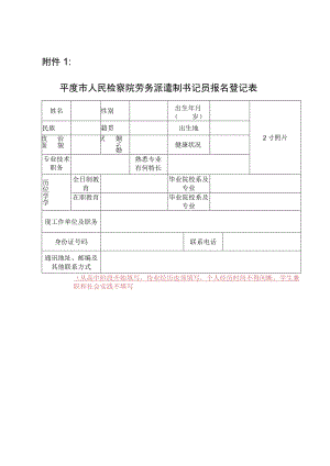 劳务派遣制书记员报名登记表.docx