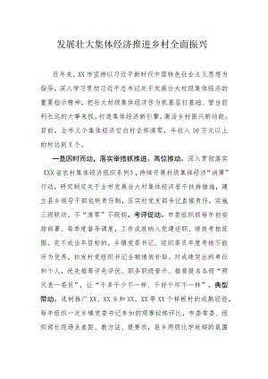 发展壮大集体经济 推进乡村全面振兴.docx