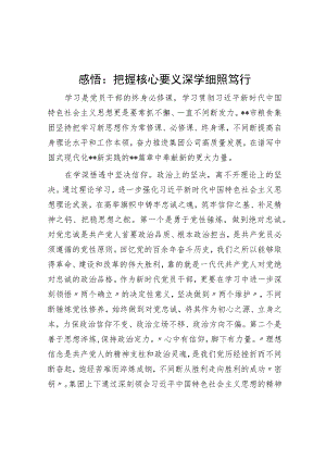 感悟：把握核心要义 深学细照笃行.docx