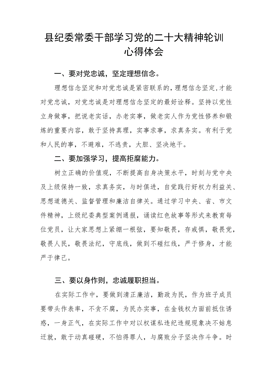 纪委书记学习党的二十大精神心得(精选三篇).docx_第3页