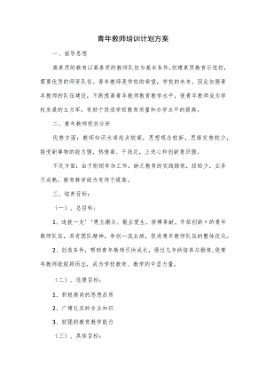 青年教师培训计划方案.docx