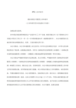 IPO上市申请书.docx