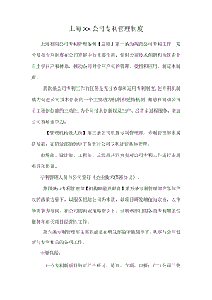 上海××公司专利管理制度.docx