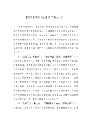 找准干部队伍建设“施力点”.docx