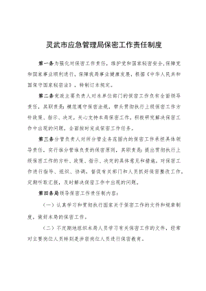 灵武市应急管理局保密工作责任制度.docx