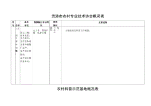 贵港市农村专业技术协会概况表.docx