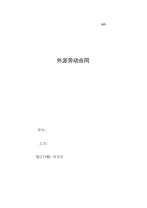 员工外派劳动合同.docx
