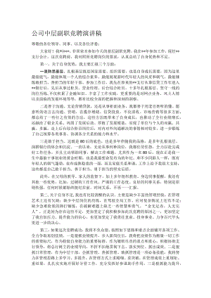 公司中层副职竞聘演讲稿.docx