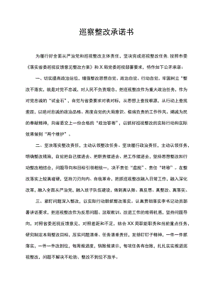 巡察整改承诺书.docx