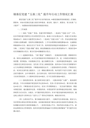 镇基层党建“五基三化”提升年行动工作情况汇报.docx