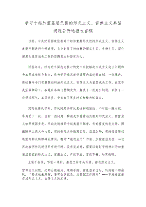 学习十起加重基层负担的形式主义.docx