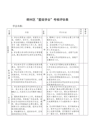 鄞州区“星级学会”考核评估表.docx