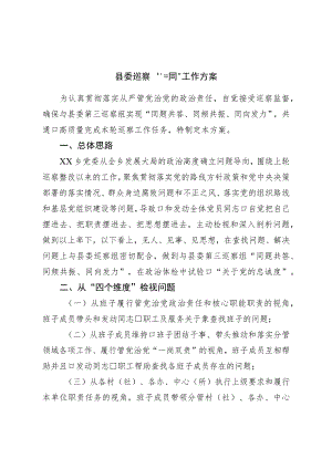 县委巡察“三同”工作方案.docx