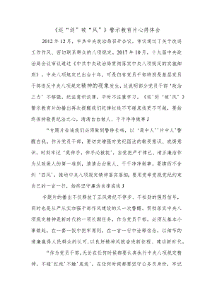 《巡“剑”破“风”》警示教育片心得体会.docx