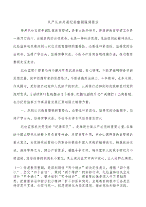 从严从实开展纪委整顿强调要求.docx
