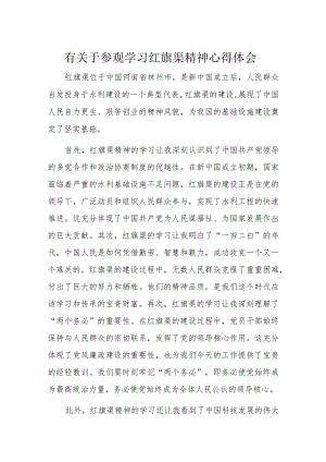 有关于参观学习红旗渠精神心得体会.docx